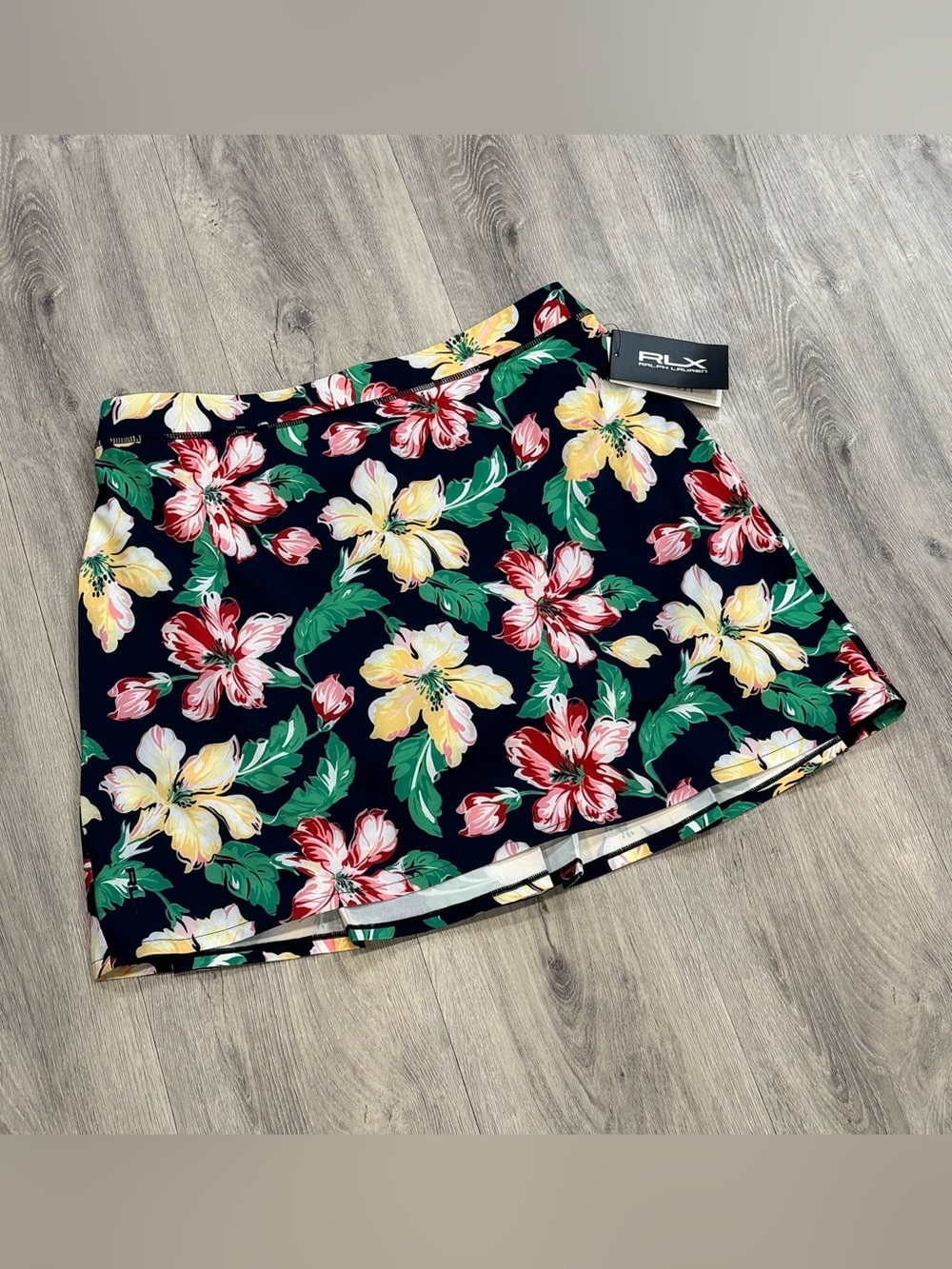 RLX Ralph Lauren Navy Summer Tropical Floral Preppy Tennis Skort